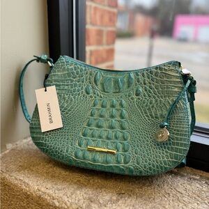 Brahmin Shayna Mermaid Green Melbourne Shoulder Bag